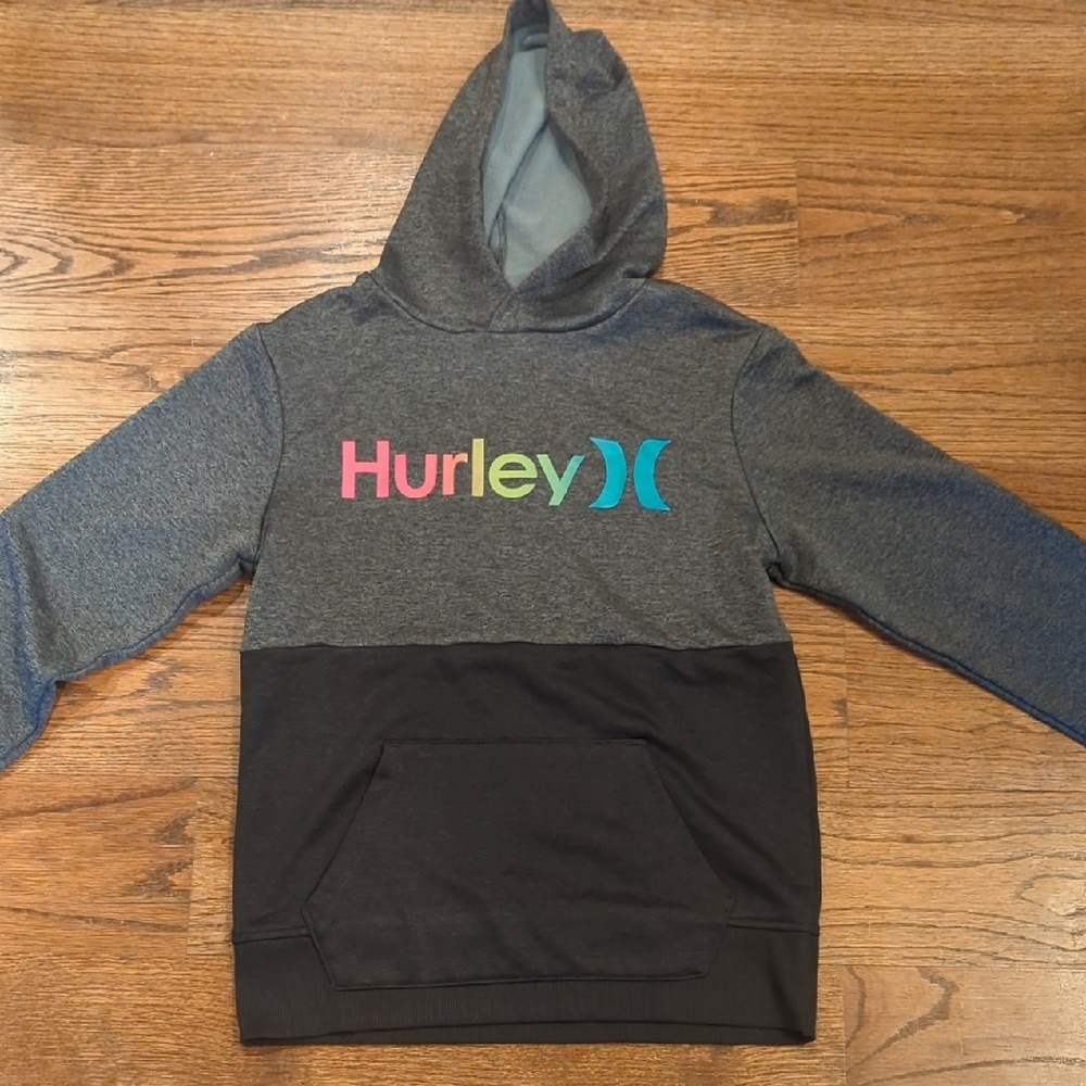 Hurley Kids' Gray and Black Hoodie